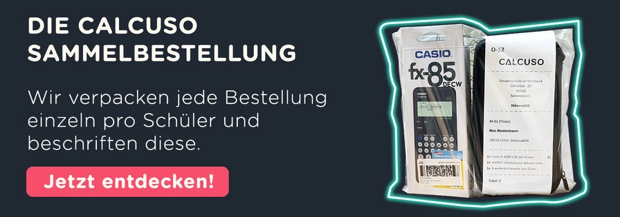 Entdecke die Sammelbestellung für Taschenrechner von CALCUSO