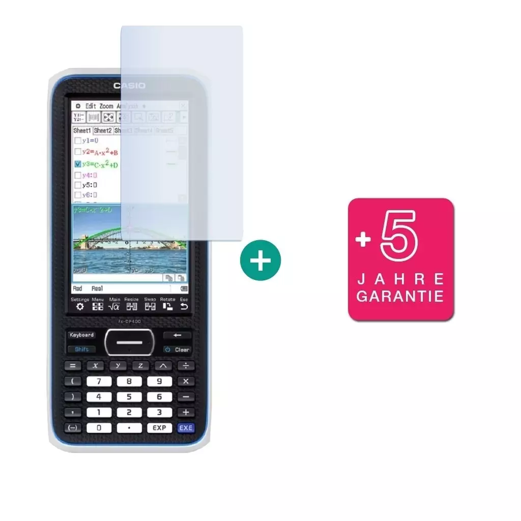 Casio FX CP 400 $ BUNDLE: Schutzfolie + erweiterte Garantie