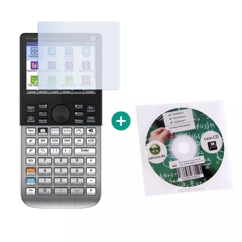 HP Prime $ BUNDLE: Lern-CD (Deutsch) + Schutzfolie