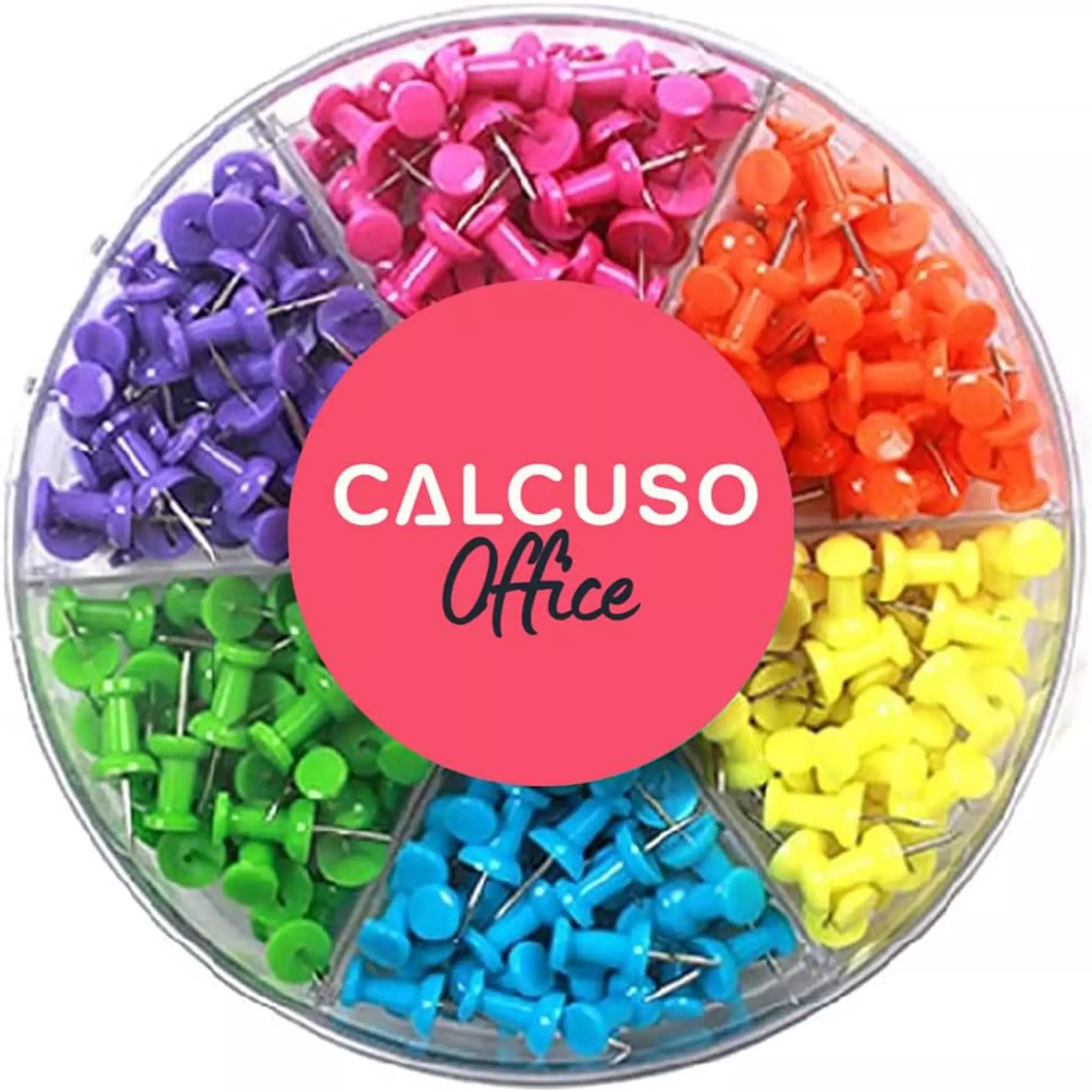 Assorted coloured tacks / drawing pins (CALCUSO)