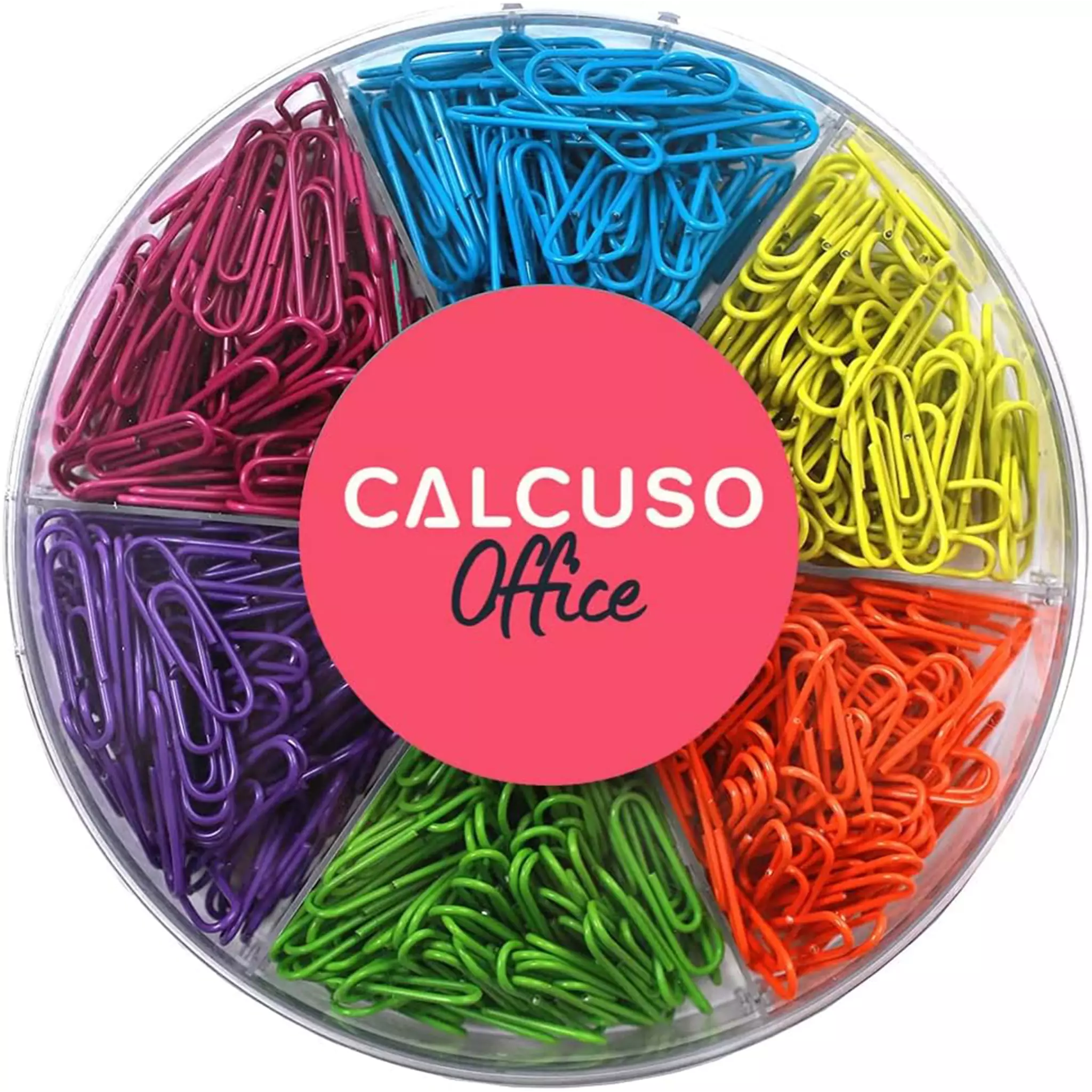 Assorted coloured paper clips, various colours, 480 pieces