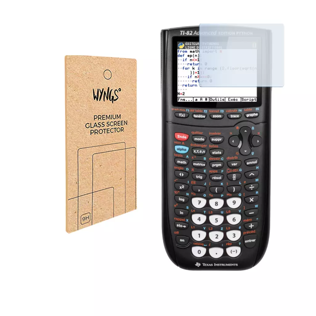 WYNGS Film Protecteur pour TI 82 Advanced Edition Python