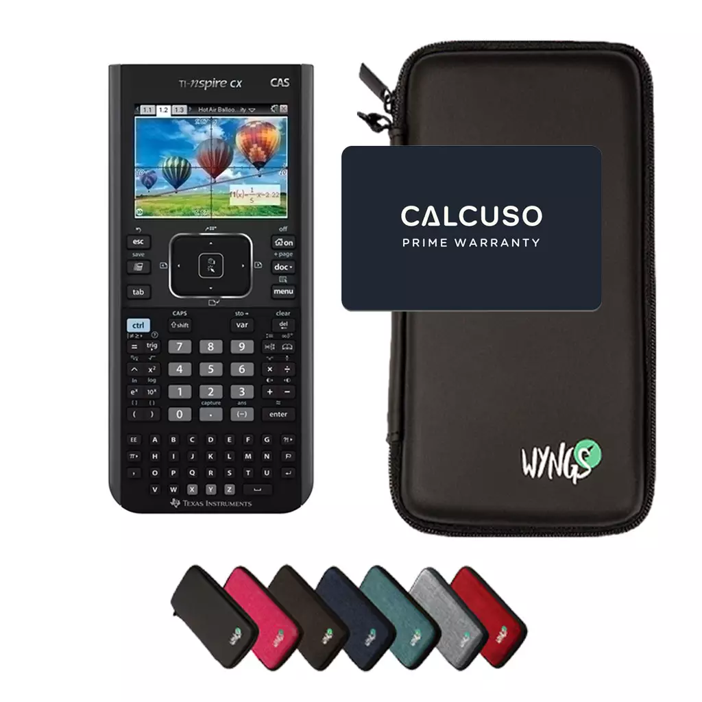 CALCUSO Ensemble de Base noir avec Calculatrice Graphique TI-Nspire CX CAS