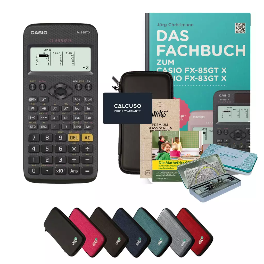 CALCUSO Premium Set Black with Calculator Casio FX-83GT X