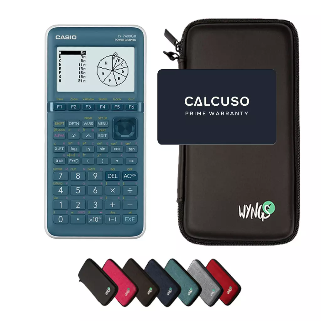 CALCUSO Ensemble de Base avec Calculatrice Graphique Casio fx-7400GIII