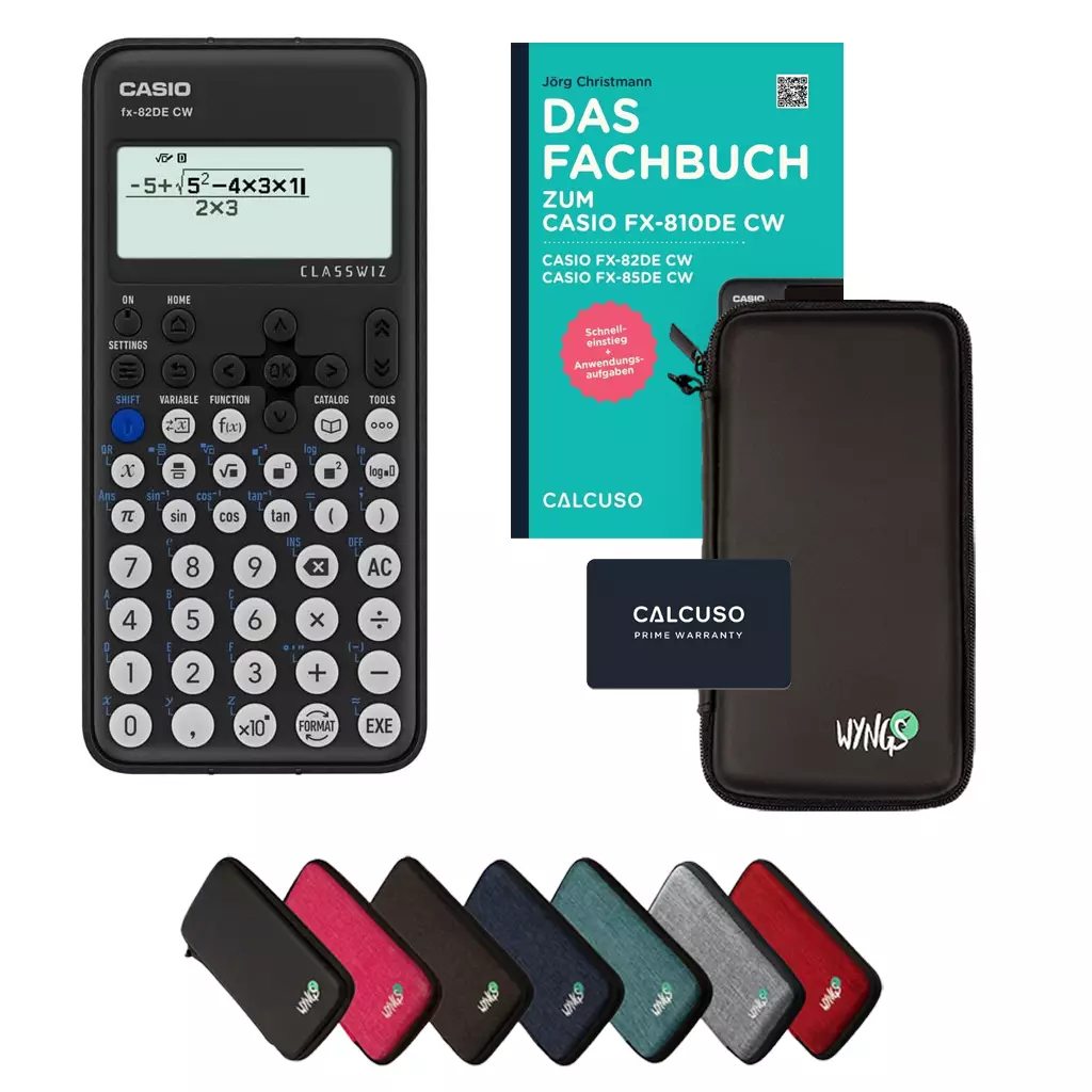 CALCUSO Ensemble Standard avec Calculatrice Casio FX-82DE CW