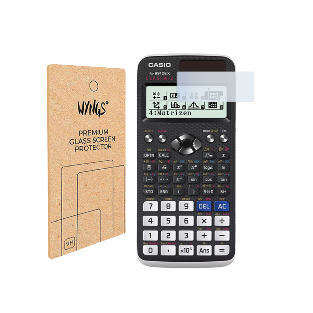 WYNGS Displayschutzfolie zum Casio FX-991DE X / Casio FX-991DE CW