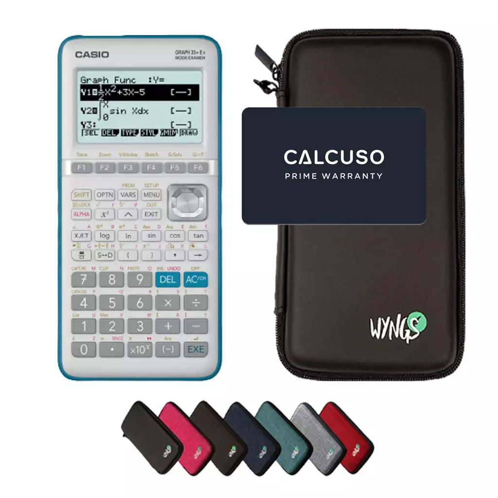 CALCUSO Ensemble de Base avec Calculatrice Casio Graph 35+ E II