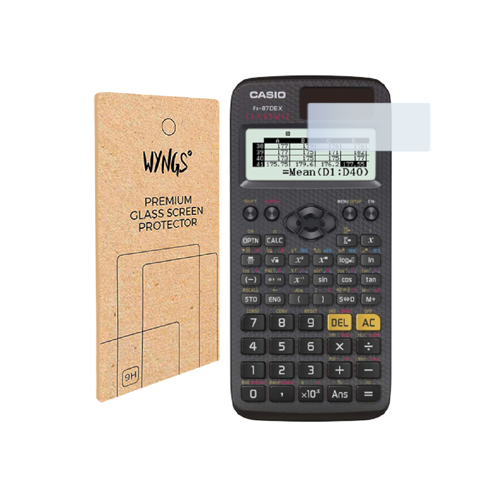 WYNGS Displayschutzfolie zum Casio FX-82DE / FX-85DE / FX-87 DE X und Casio FX-82DE / FX-85DE / FX-87 DE CW