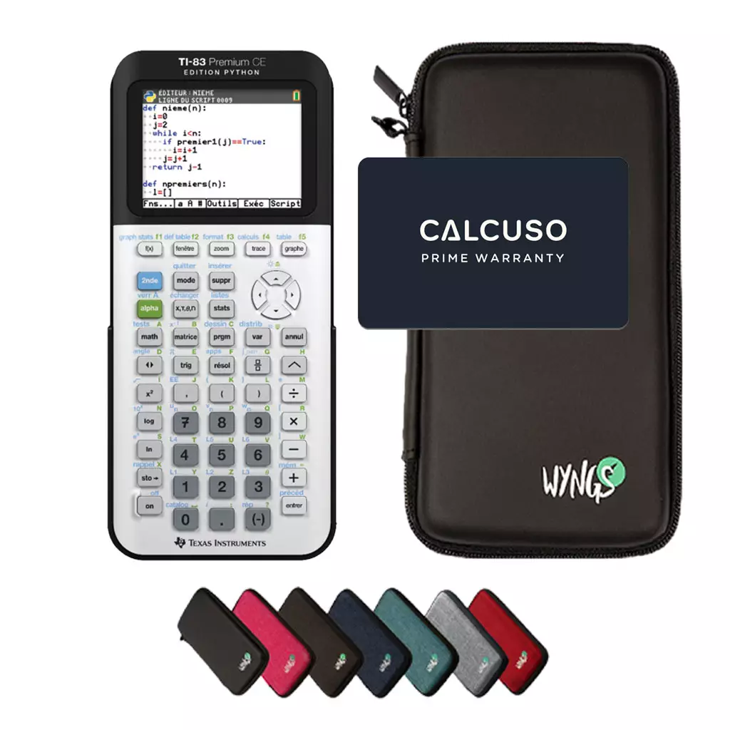 CALCUSO Sparpaket mit Grafikrechner TI-83 Premium CE Python