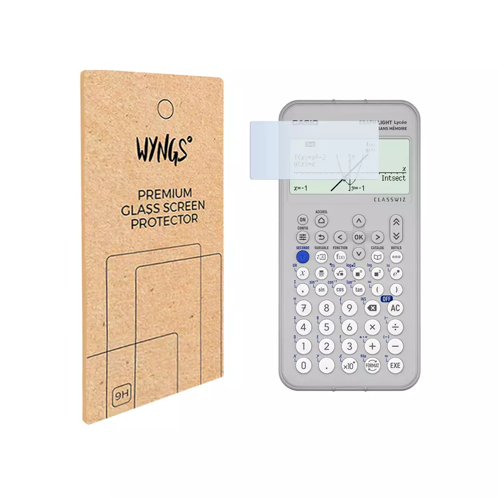 WYNGS Displayschutzfolie zum Grafikrechner Casio Graph Light