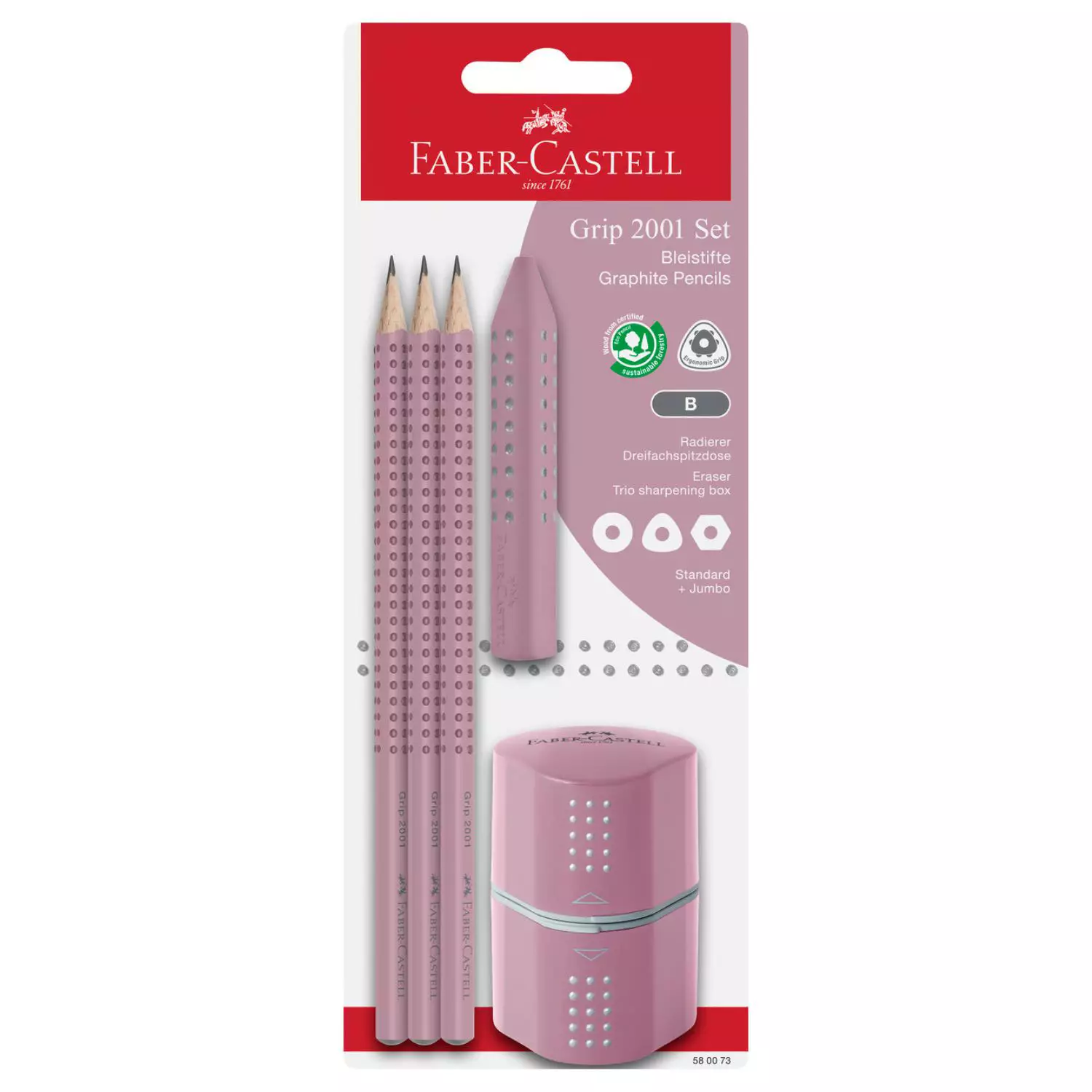 Faber-Castell Grip 2001 set, rose shadows