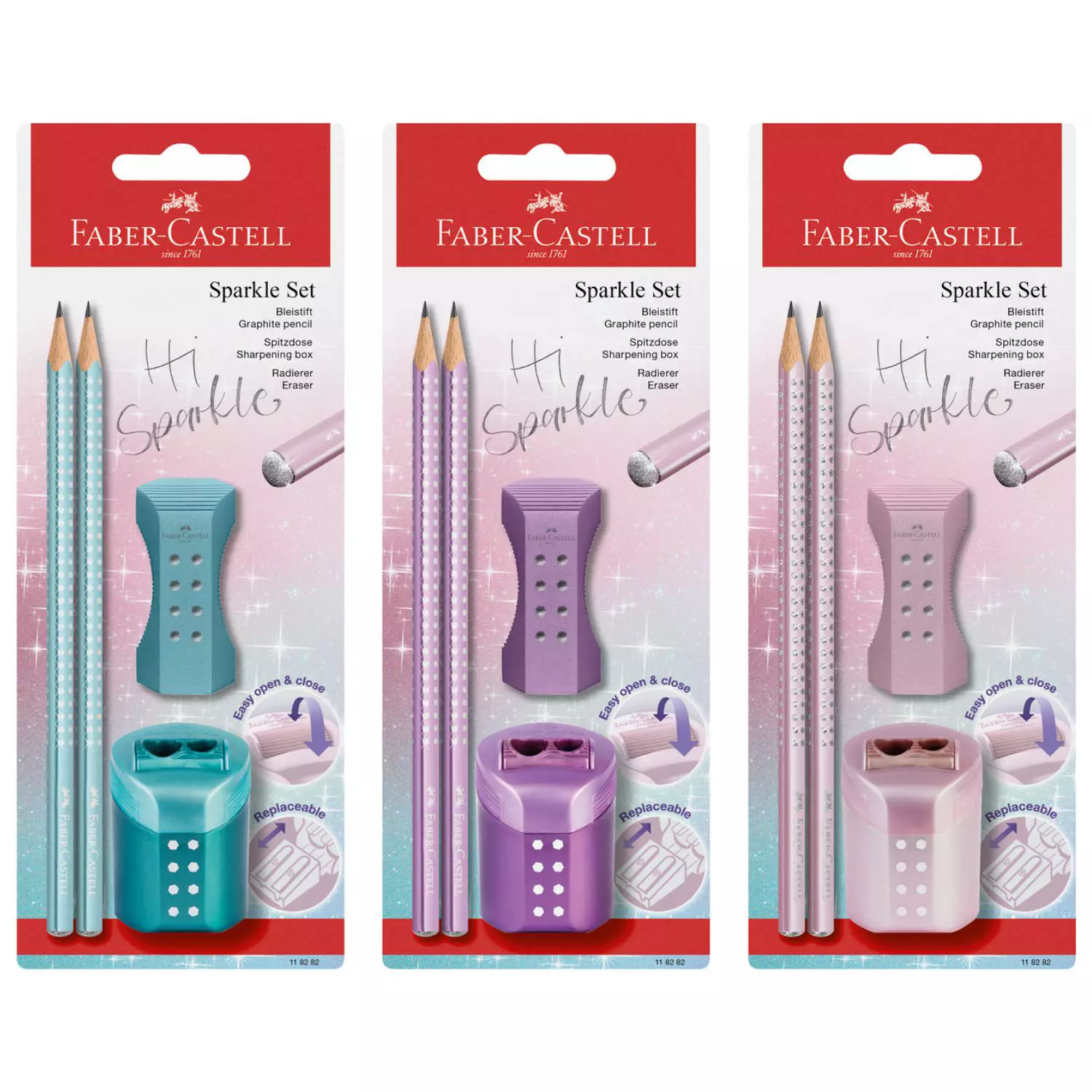 Faber-Castell Metallic Sparkle pencil set, violet metallic