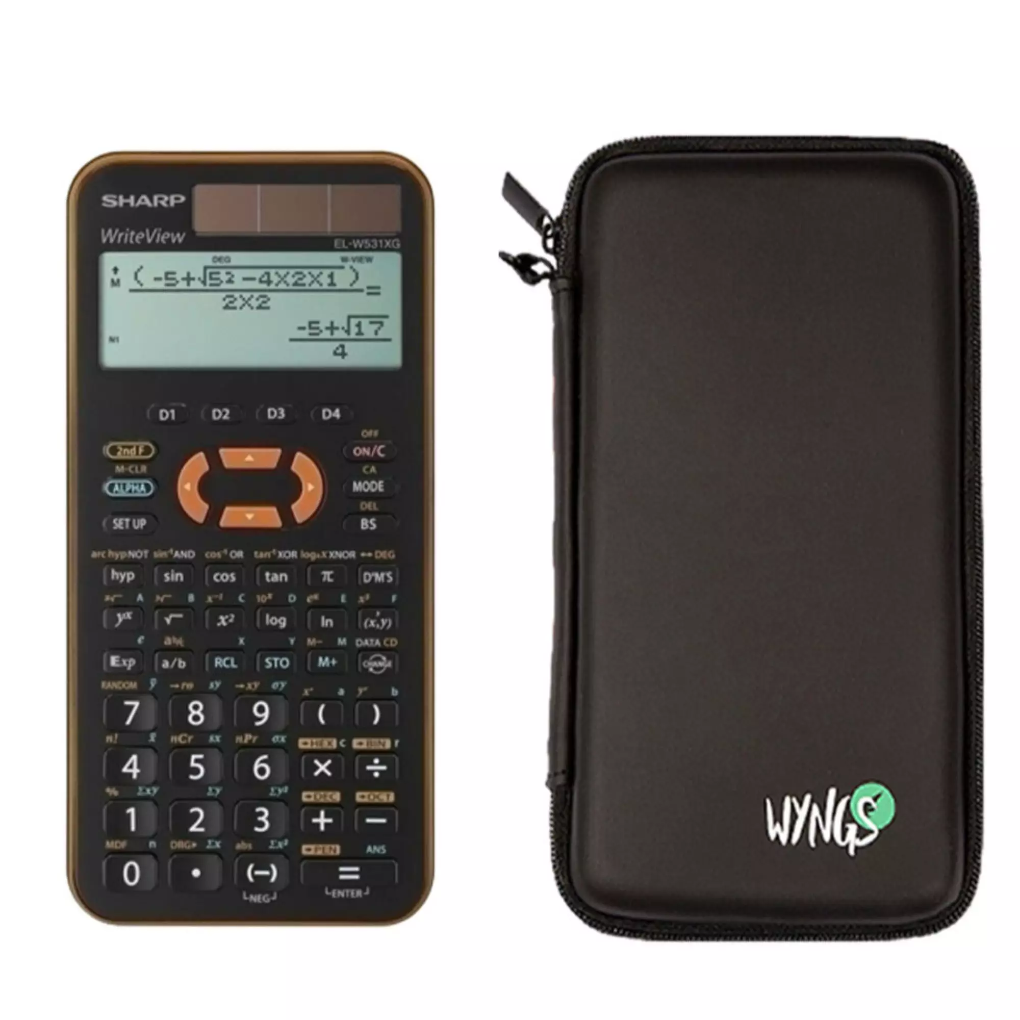 WYNGS Sharp EL-W531 XG-YR inklusive WYNGS Schutztasche Schwarz - Basic Set