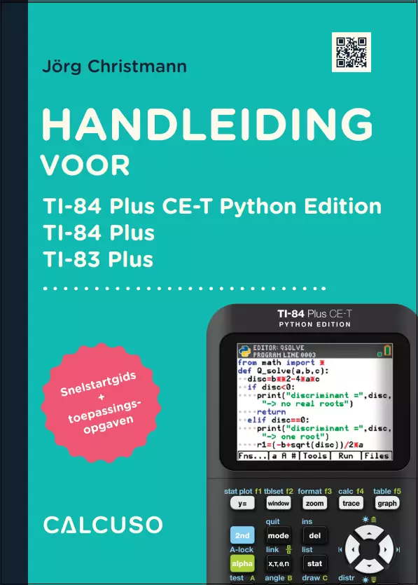 CALCUSO Manuel (Néerlandais) pour TI-84 Plus CE-T Python Edition