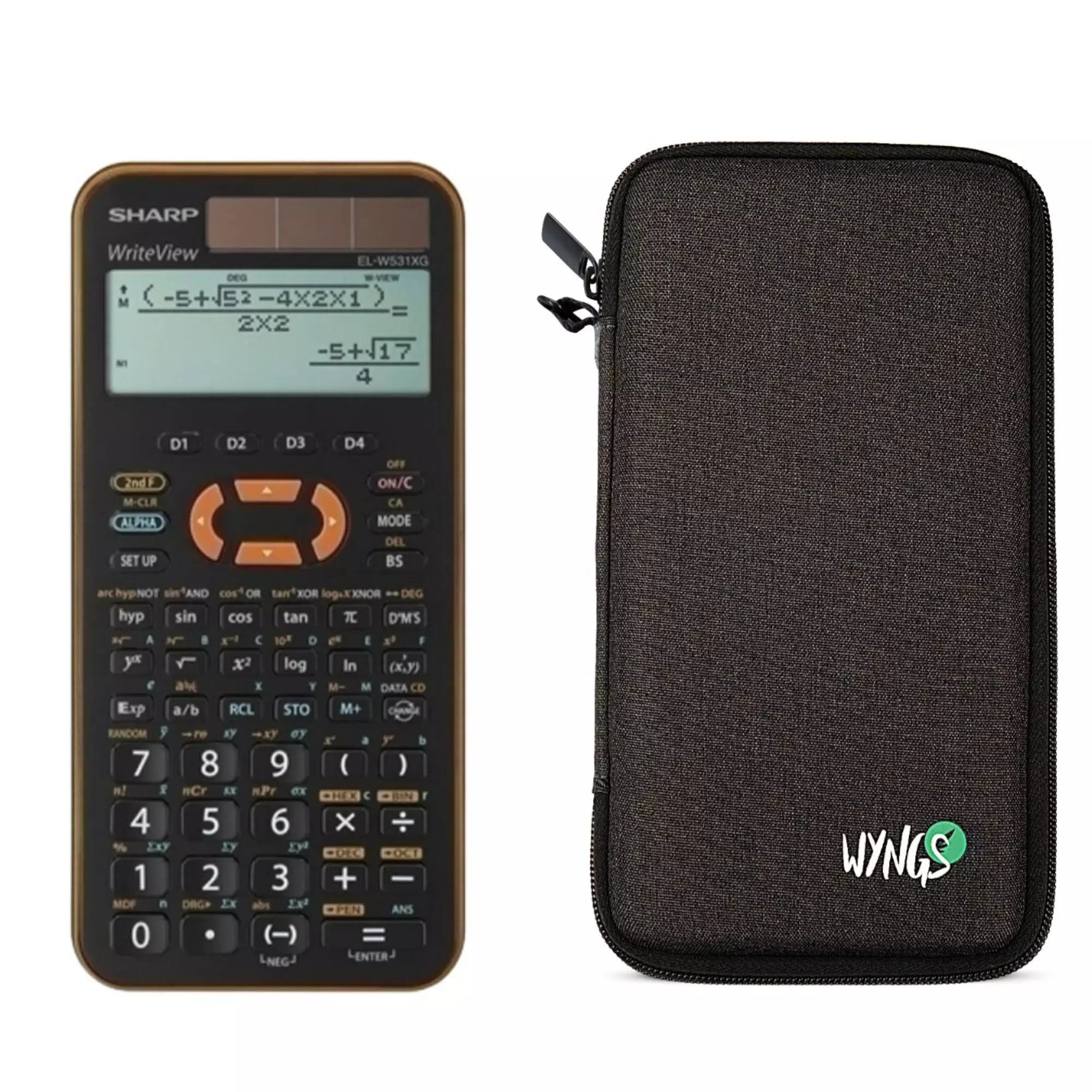 WYNGS Sharp EL-W531 XG-YR including WYNGS Dark gray protective case - Basic Set