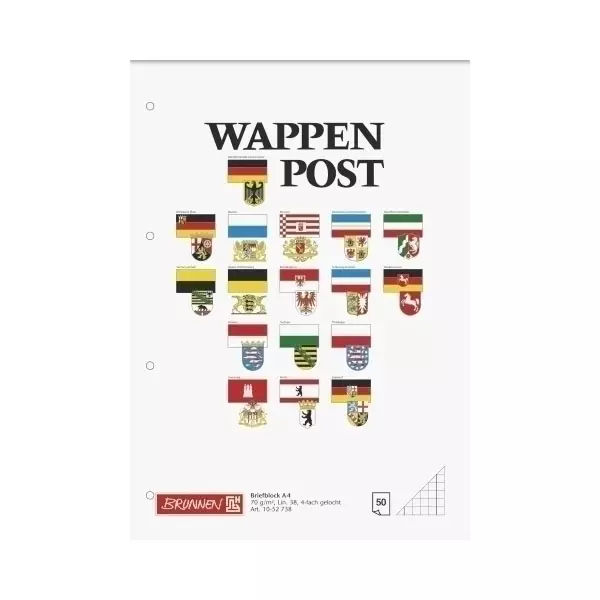 Briefblock A4 Wappen Lin38
