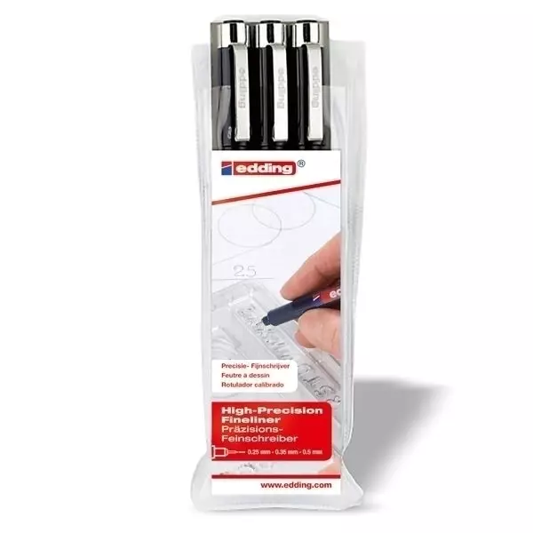 Fineliner Edding 1800 profipen, 3 Stück