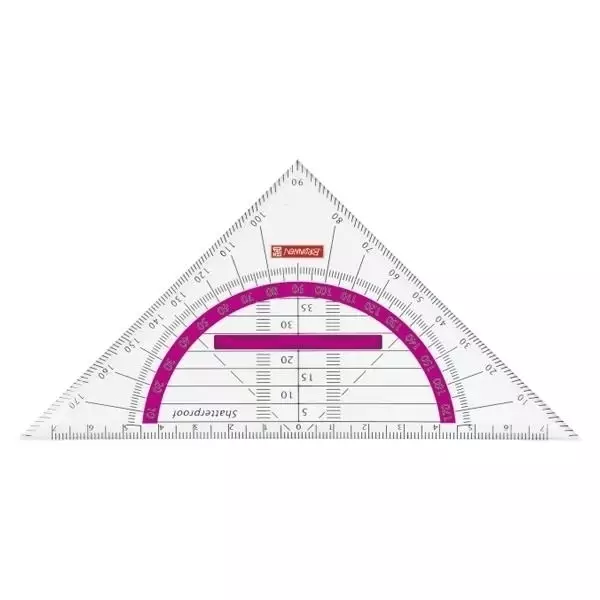 Geometrie-Dreieck 16cm Griff pink
