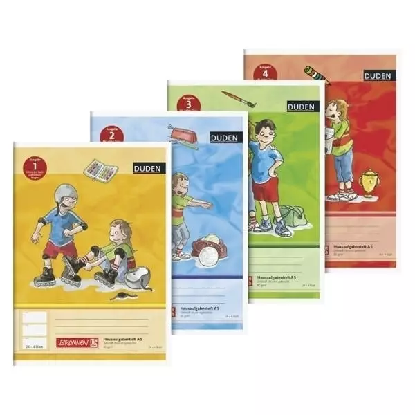 Hausaufgabenheft A5 24+4 Bl DUDEN