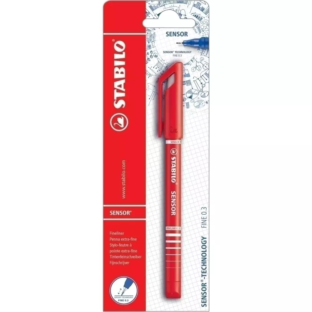 STABILO SENSOR rot Blister