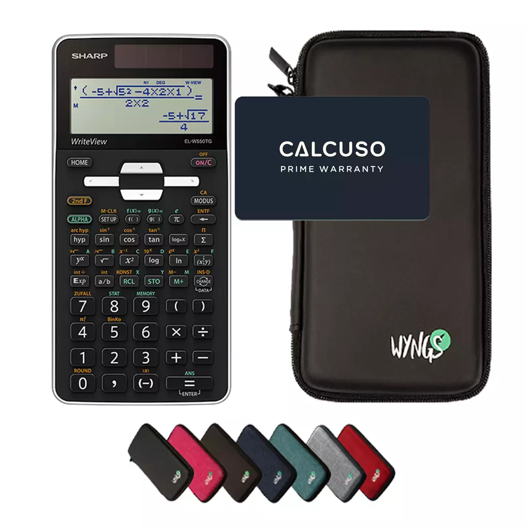 CALCUSO Ensemble de Base avec Calculatrice Sharp EL-W550TG