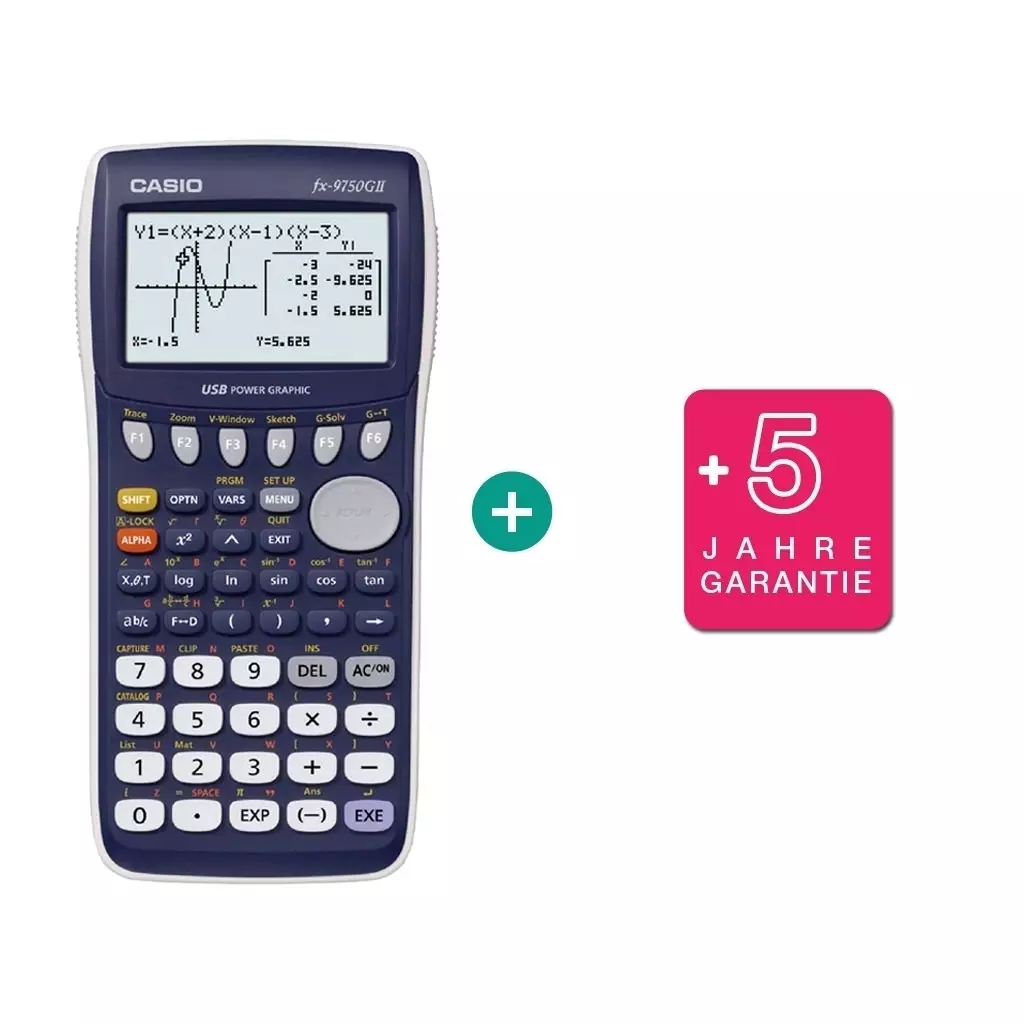 Casio FX 9750 GII $ BUNDLE: erweiterte Garantie