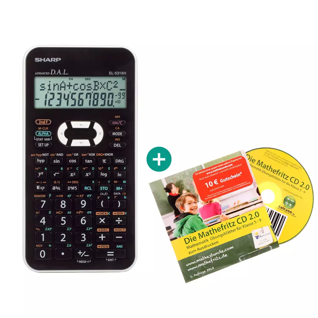 Sharp EL 531 XH Schwarz $ BUNDLE: Lern CD