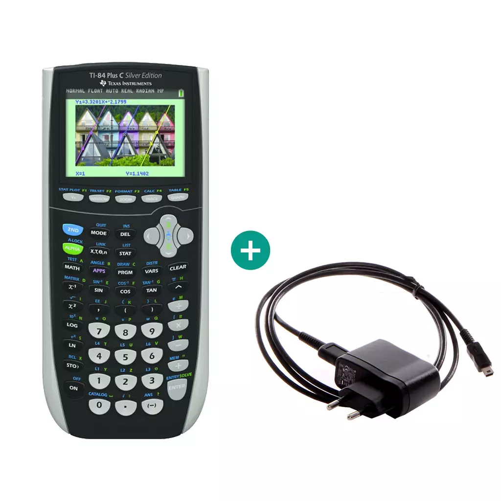 TI 84 Plus Colour Silver Edition $ BUNDLE: Ladegerät