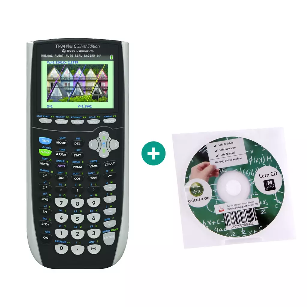TI 84 Plus Colour Silver Edition $ BUNDLE: Lern-CD (Deutsch)