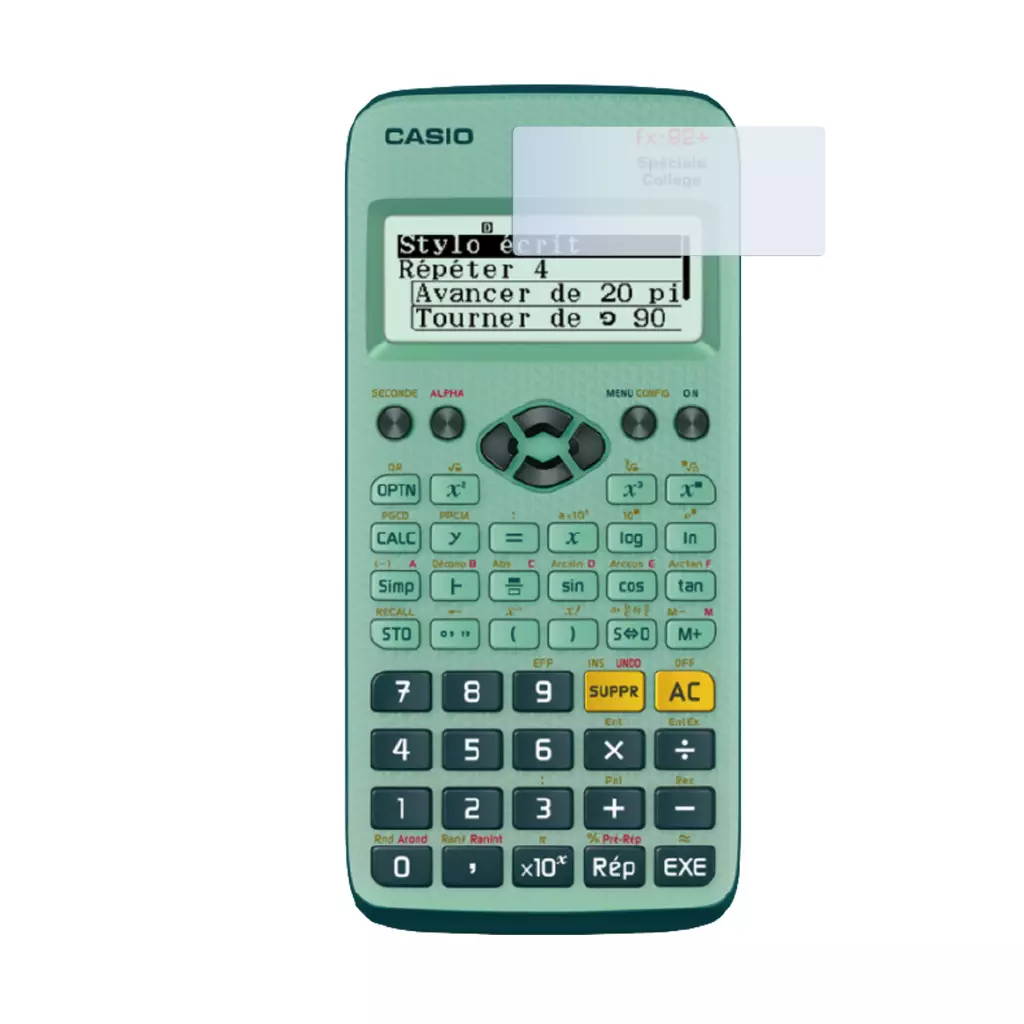 WYNGS Film Protecteur pour Casio FX 92+ Spéciale Collège
