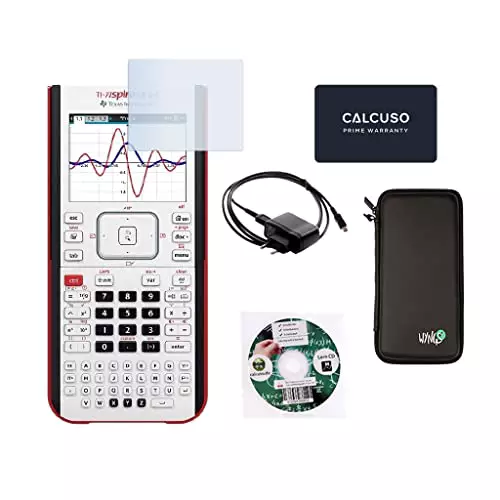 TI Nspire CX II-T + verlengde garantie + Laadkabel + Beschermfolie + Beschermhoes