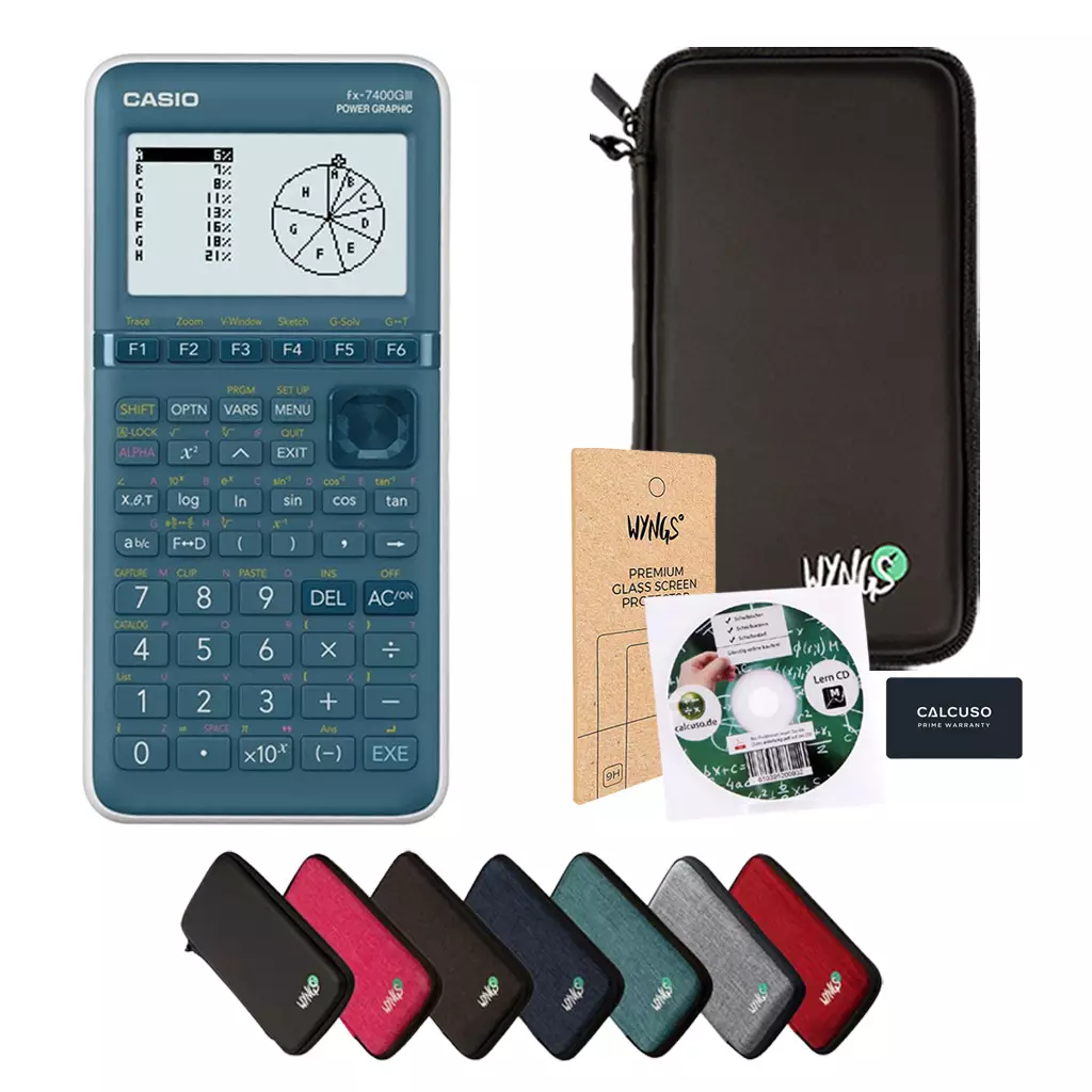 Casio FX-7400GIII + Schutztasche + CD + Schutzfolie + Garantie