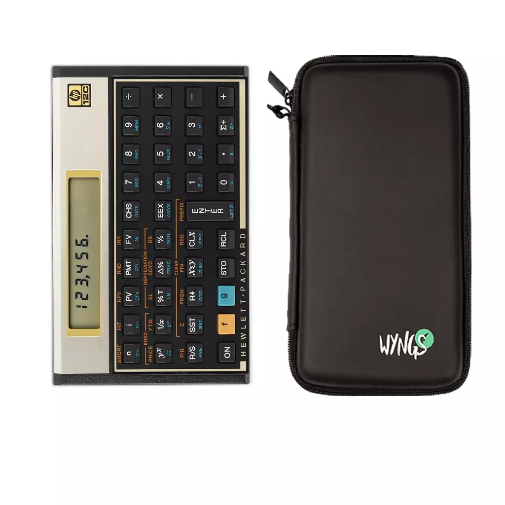 HP 12C + WYNGS Protective Case Black