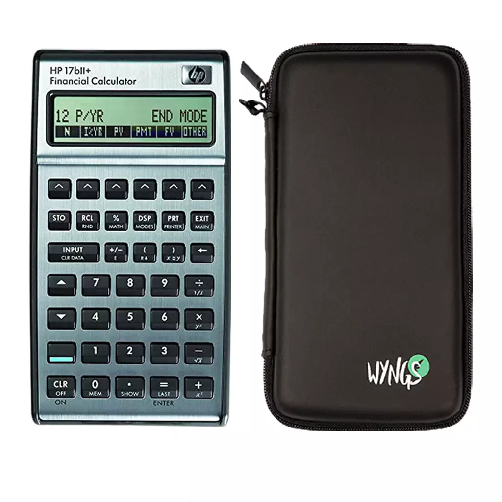 CALCUSO Ensemble de Base noir avec Calculatrice financière HP 17BII Plus