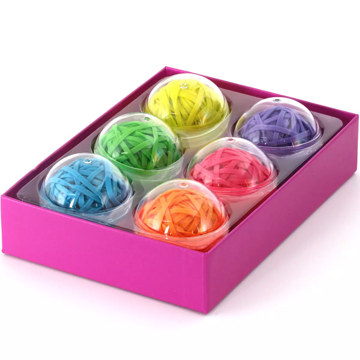 Assorted coloured rubber band balls (CALCUSO)