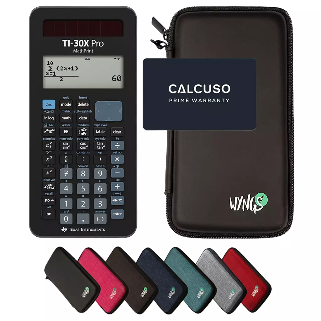 CALCUSO Ensemble de Base avec Calculatrice TI-30X Pro Mathprint