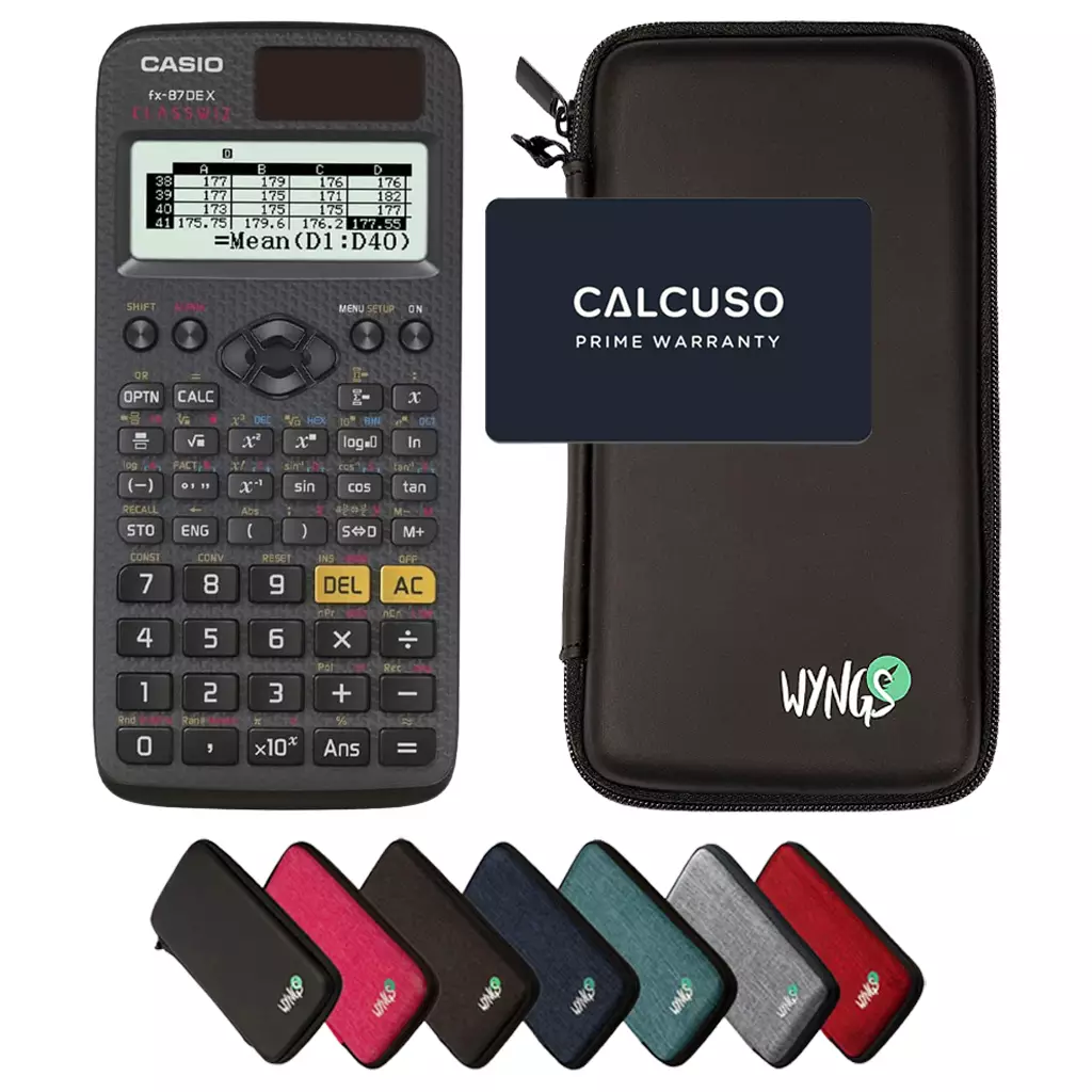 CALCUSO Ensemble de Base avec Calculatrice Casio FX-87DE X ClassWiz