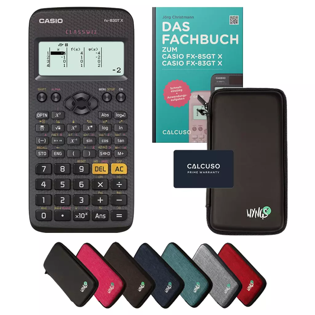﻿CALCUSO Standaardpakket met Rekenmachine Casio FX-83GT X zwart