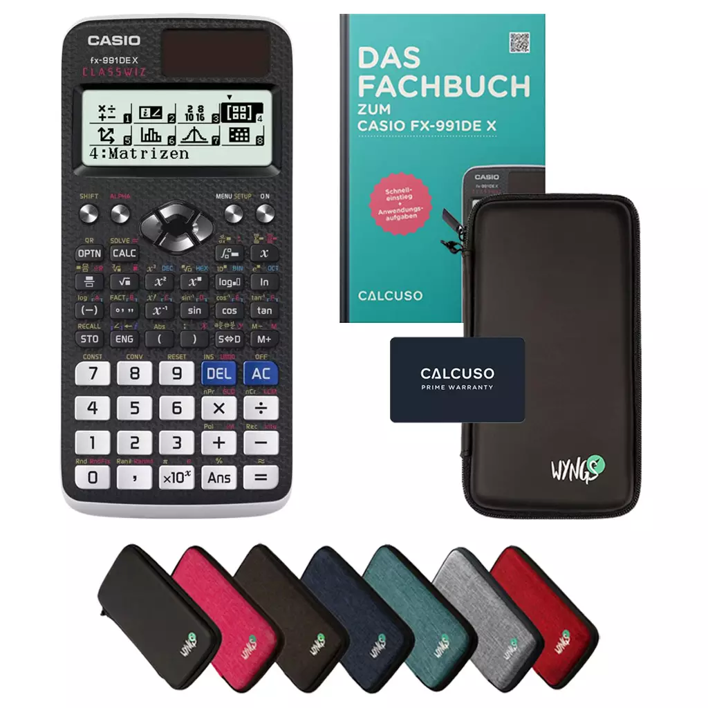 CALCUSO Standaardpakket met Rekenmachine Casio FX-991DE X ClassWiz