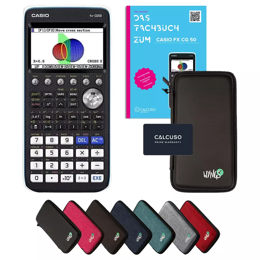 CALCUSO Standaardpakket met Grafische Rekenmachine Casio FX-CG 50 