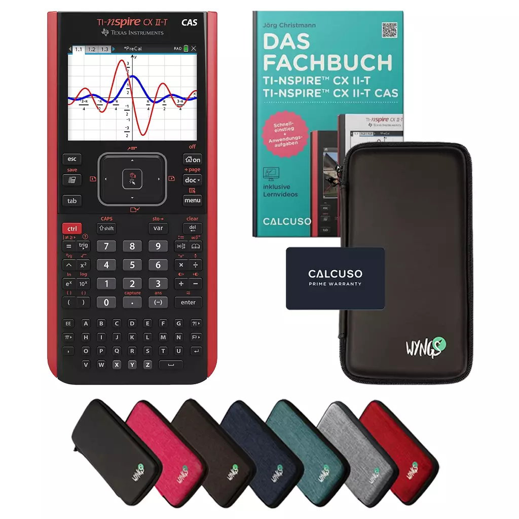 CALCUSO Standaardpakket met Grafische Rekenmachine TI Nspire CX II-T CAS 