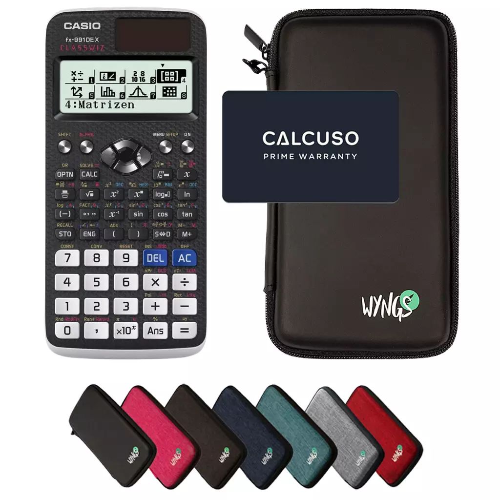 CALCUSO Ensemble de Base avec Calculatrice Casio FX-991DE X ClassWiz