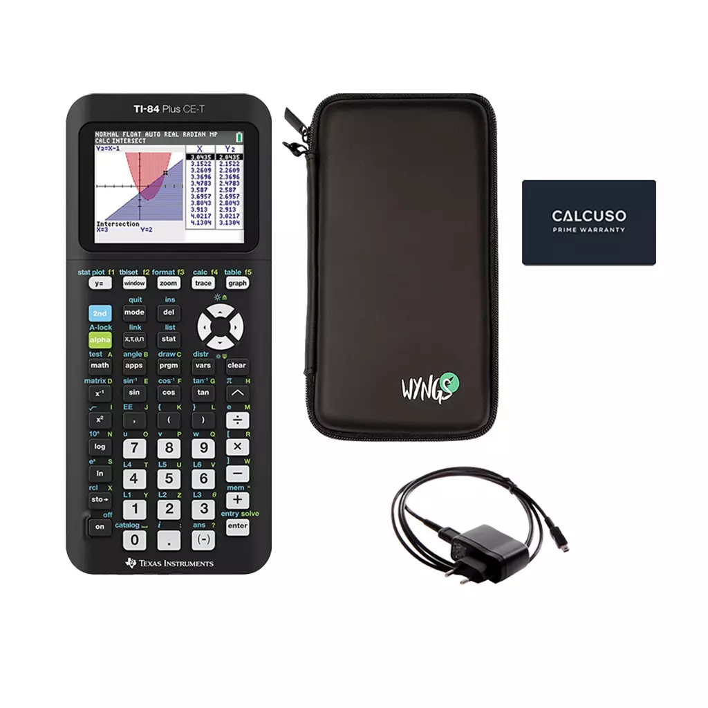 TI 84 Plus CE-T + Ladegerät + Schutztasche + Garantie 