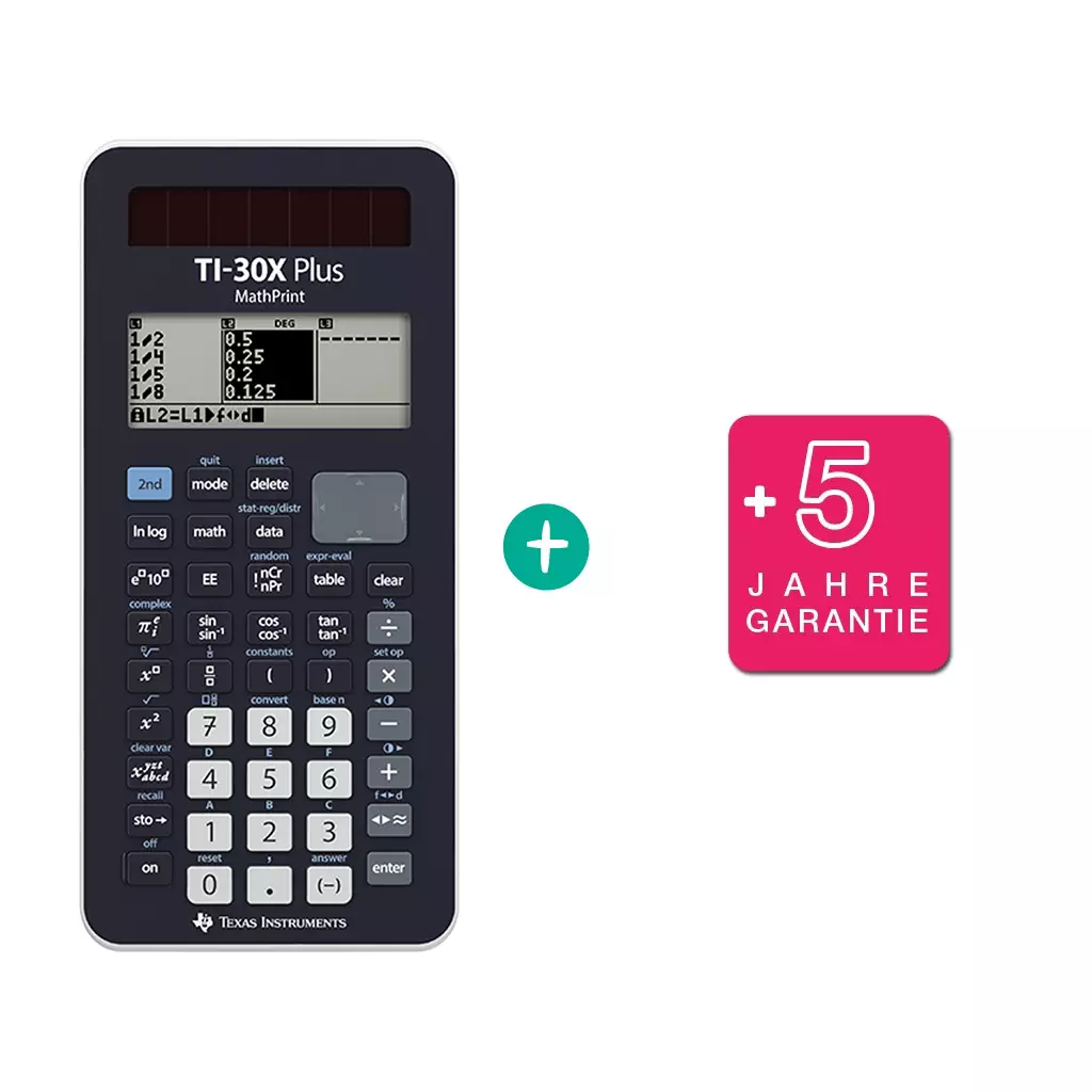 TI-30 X Plus MathPrint $ BUNDLE: erweiterte Garantie