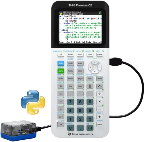 TI 83 PREMIUM CE + ADAPTATEUR PYTHON