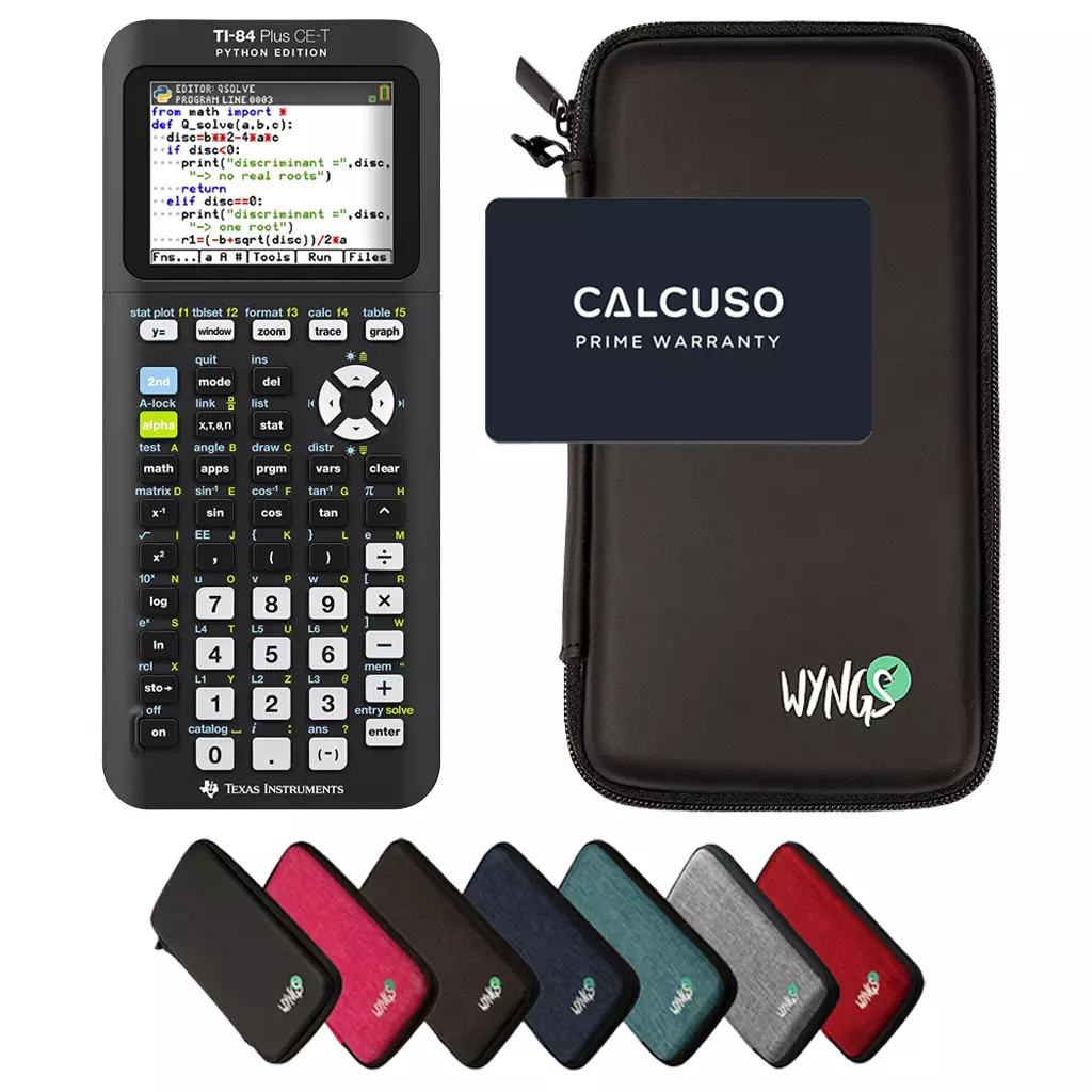 CALCUSO Basispakket met Grafische Rekenmachine TI-84 Plus CE-T Python Edition