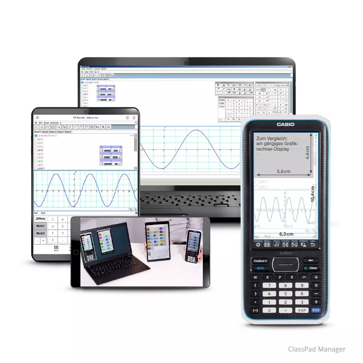 Casio ClassPad Plus - classpad.net plus + ClassPad Manager (PC / MAC) + ClassPad App (Android / IOS) 1 Jahres-Lizenz