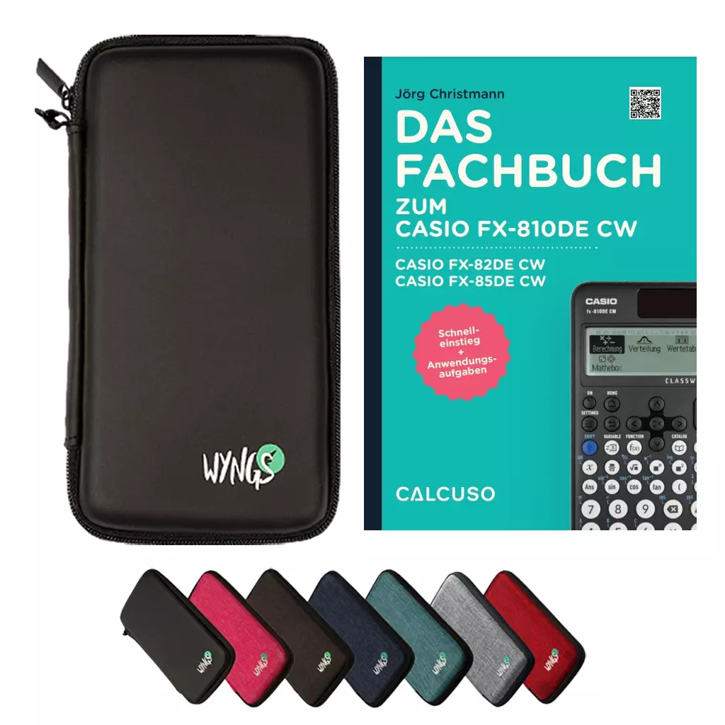 CALCUSO Zubehör Standardpaket kompatibel für Taschenrechner Casio FX-810DE CW