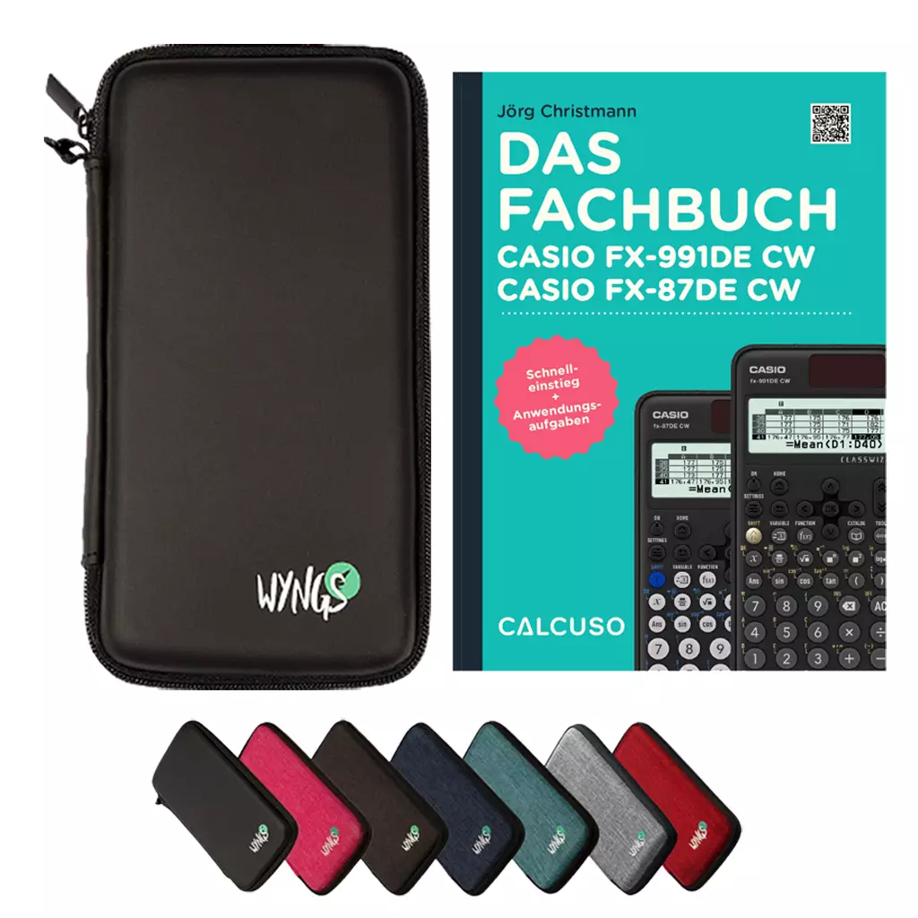 CALCUSO Zubehör Standardpaket kompatibel für Taschenrechner Casio FX-87DE CW